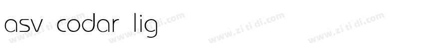 asv codar light字体转换